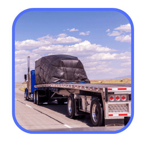 truck hauling large item